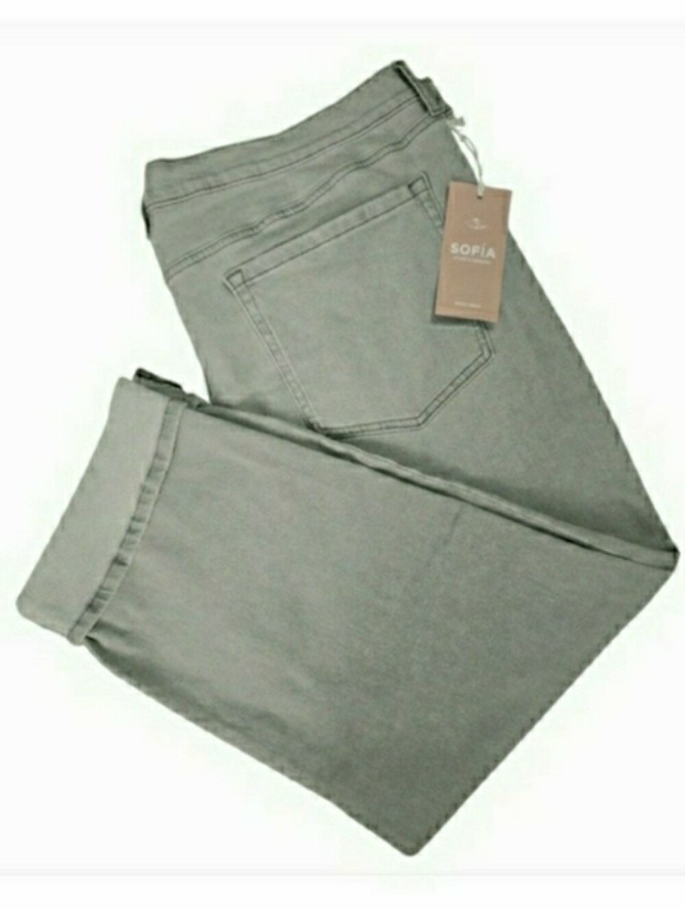Cropped Jeans Gray Beatrix Boyfriend By Sofia Vergara 20 1x 2x π€ NWT - Picture 5 of 8